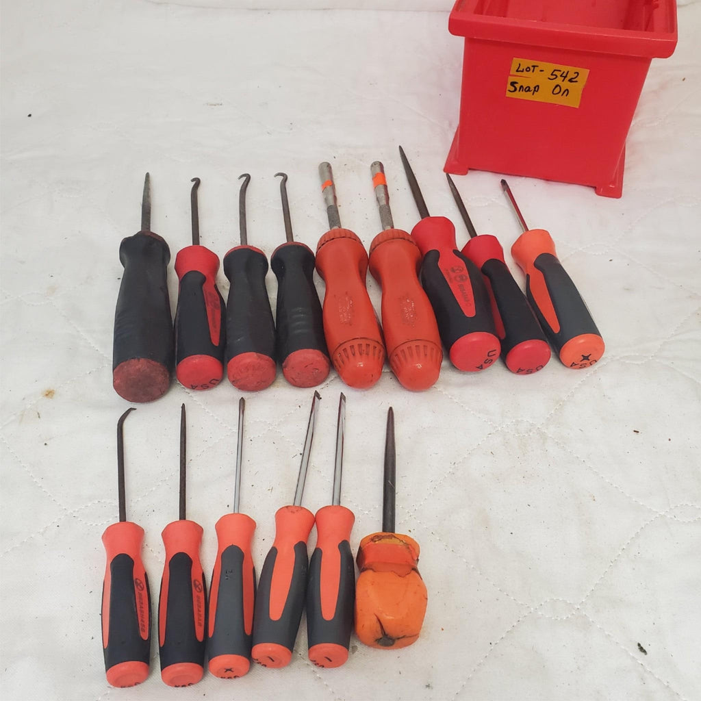 Lot of Snap-on Assortment of Various Screw, Shank & other Drivers LOT 542