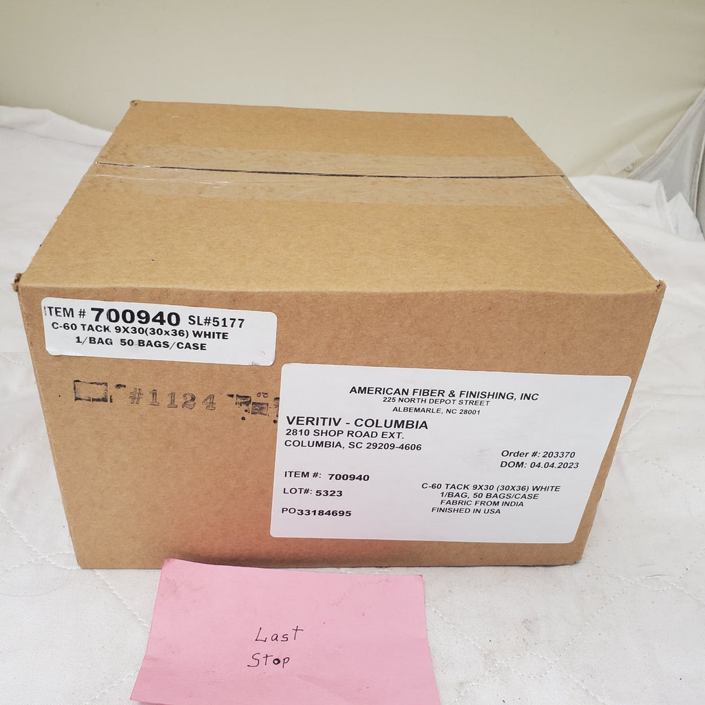 50 American Fiber & Finishing C-60 30in x 36in Tack Rags Cloth 700940 Case