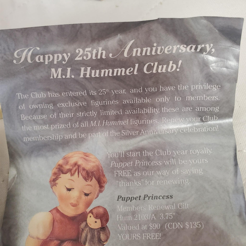 Set of 3 Hummel Figurines Honor Student , Puppet Princess & Pigtails H-7