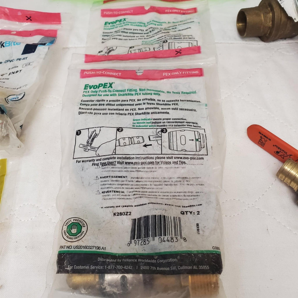 Lot of Sharkbite Everbilt Plumbing Pipe Fittings Elbows