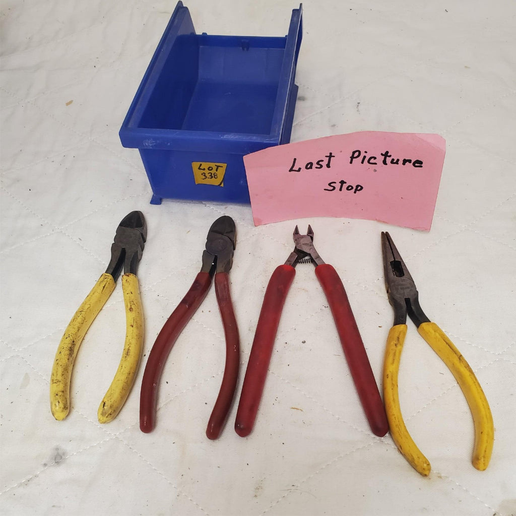 Lot of 4 Assorted Hand Tools Pliers and Wire Cutters LOT-338