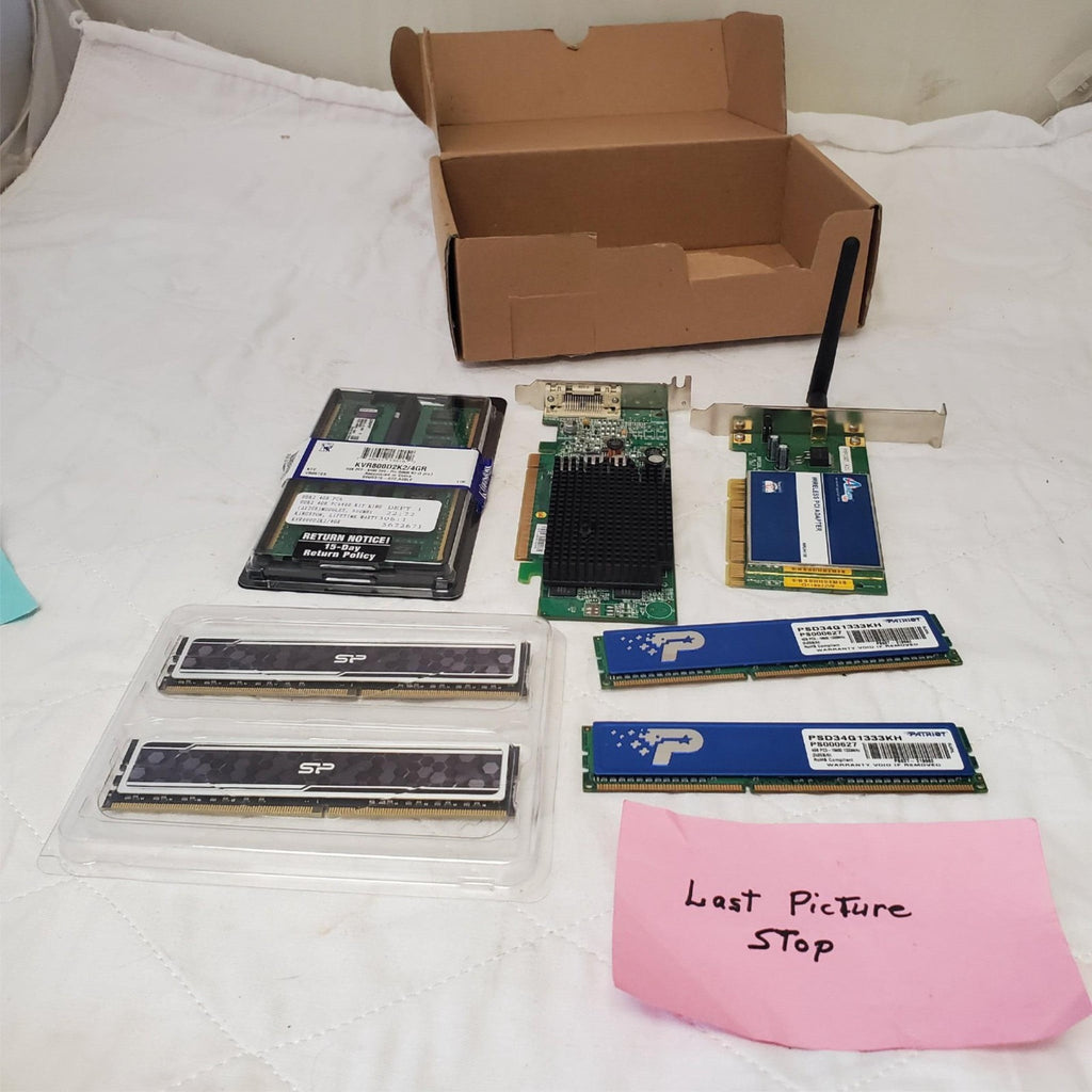 Lot of Various Computer Ram, PCI Adapter & Graphic Card