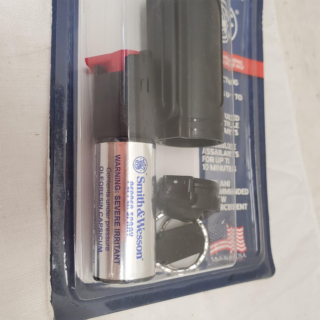 Smith & Wesson Pepper Spray w/ Black Leather Holster ORMD 3.25" Self Defense