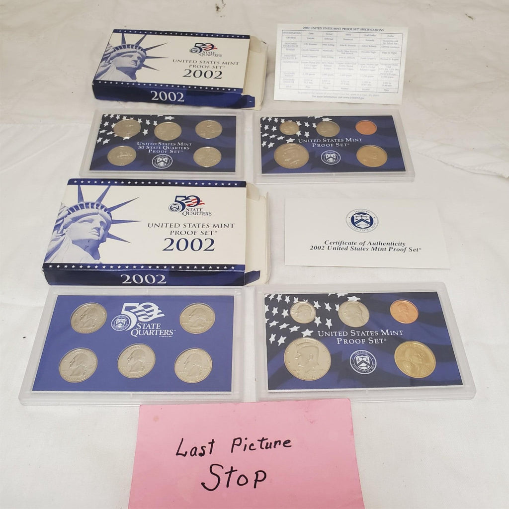 2002-S Proof Set 10 Coin US Mint Set w/ OGP & COA Uncirculated Collector Coins