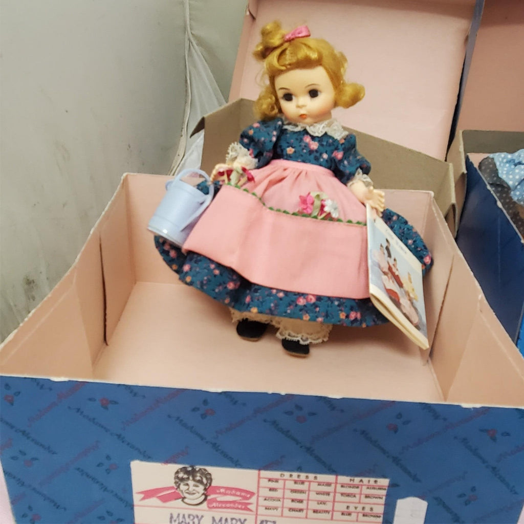 Set of 5 Madame Alexander Miniature Showcase Dolls with Box & Stand