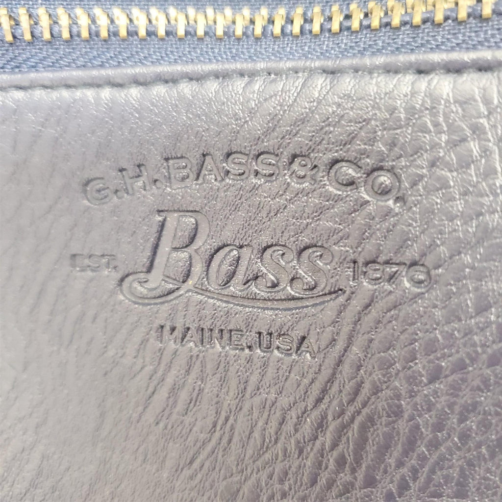 G.H. BASS & CO. Gool Grey & Navy Blue Large Tote Bag with Attached Inside Zipper