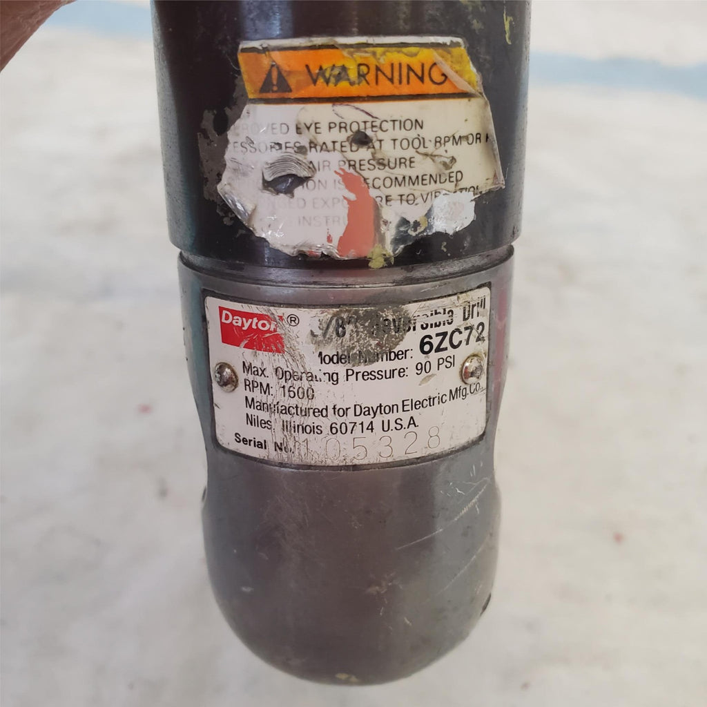 Dayton 6ZC72 Pistol Grip Pneumatic Air Drill Air Tool C32 151571
