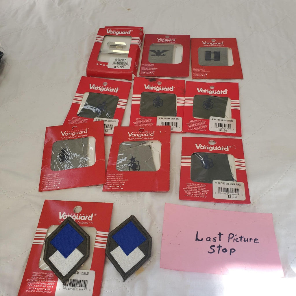 Lot of Vanguard Military Pins and Patches