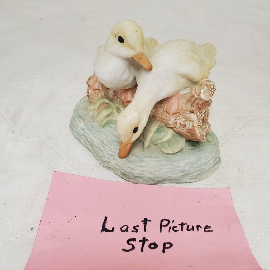 Pair of Duckling Ceramic Porcelain Figurine