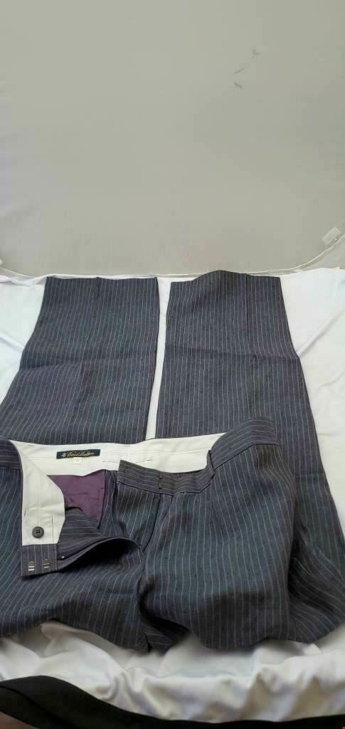 Brooks Brothers Gray Striped Wool Pants Womens Caroline Fit Dress Pants Size 8