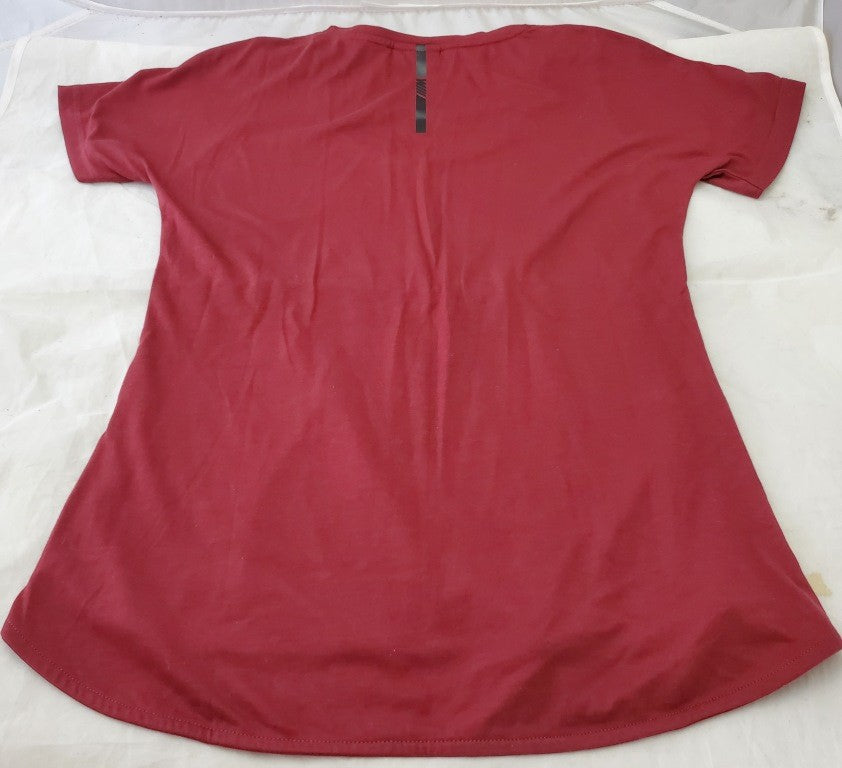 Women's BMW IIIM Stylish Red Short Sleeves Scoop Neck Size XSmall T-shirt