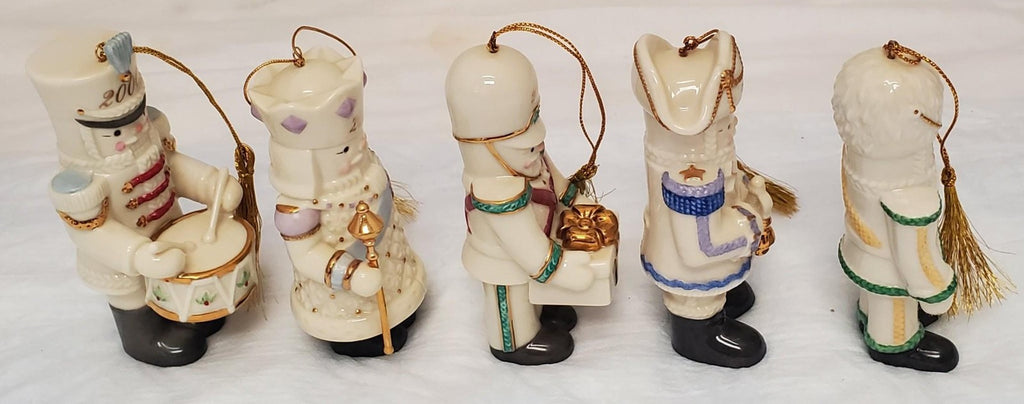 Lot of 5 Lenox Nutcracker Ornaments Set Holiday Figurines 2000–2004 Festive