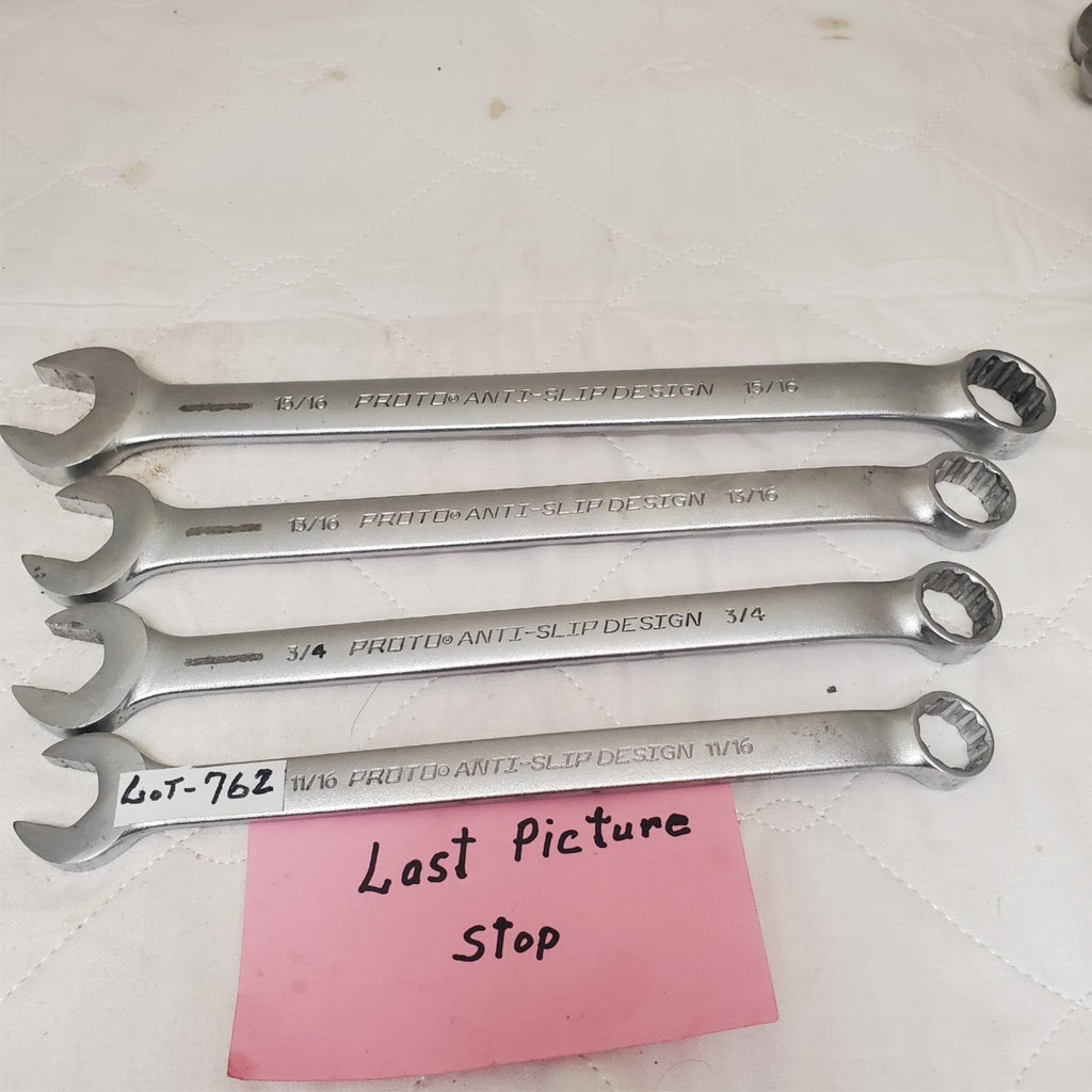 Lot of 4 Proto Anti-Slip Design Combination Wrench LOT-762