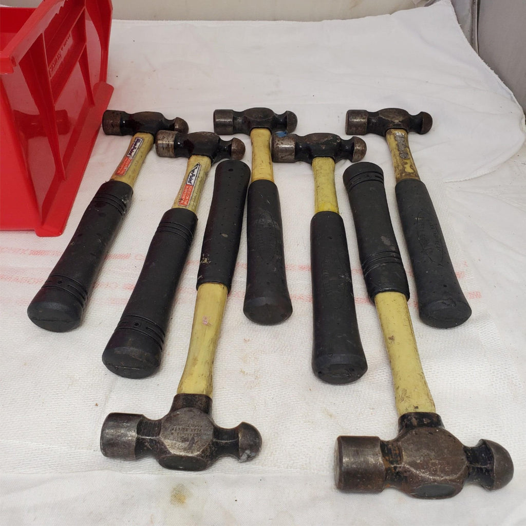 Lot of 7 Blue Point Ball Peen Hammers Fiberglass Handle LOT-404