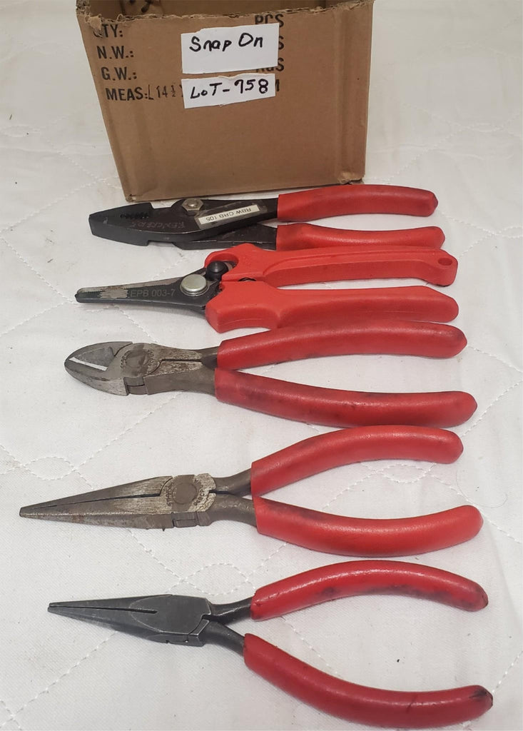Lot of 5 Snap On Pliers Cutter Set LOT-578