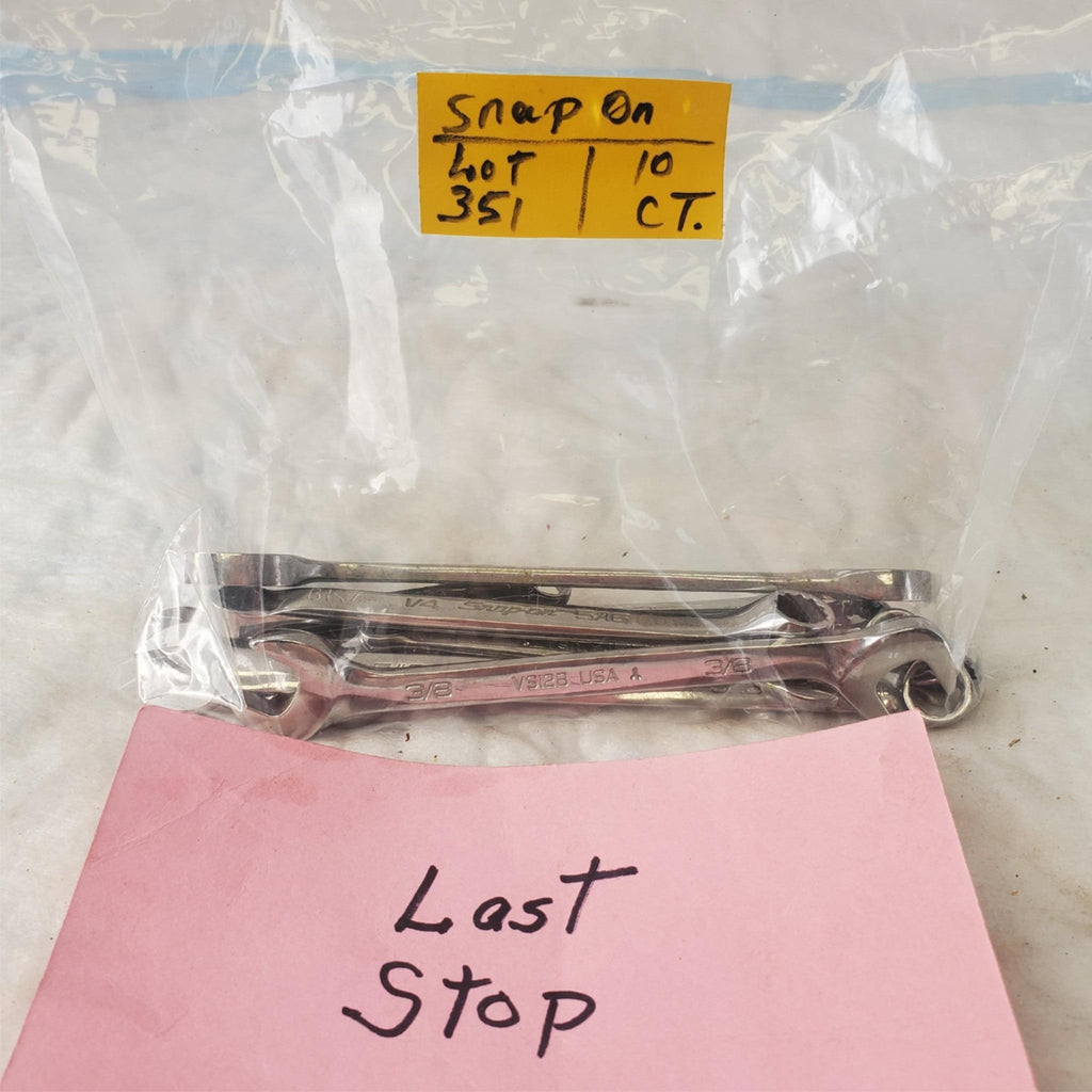 Lot of 10 Snap-On Double-Ended Open Wrench / Combination Wrench Tool LOT 351