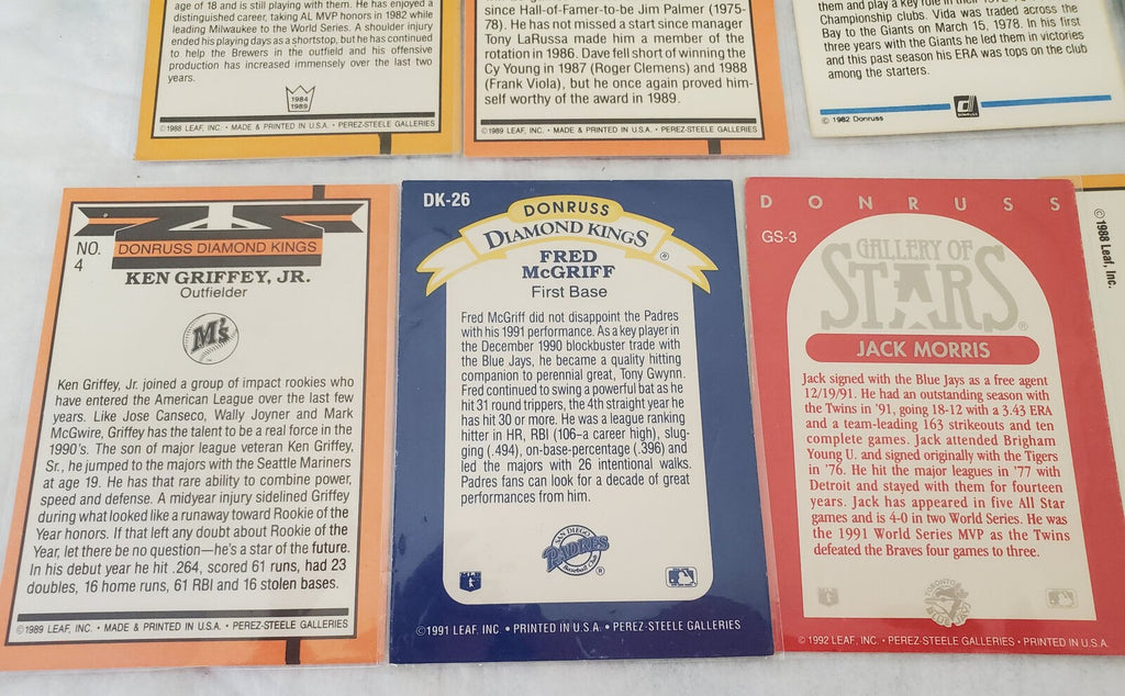 Donruss Diamond Kings Vida Blue, Fred McGriff & More Basketball Trading Cards