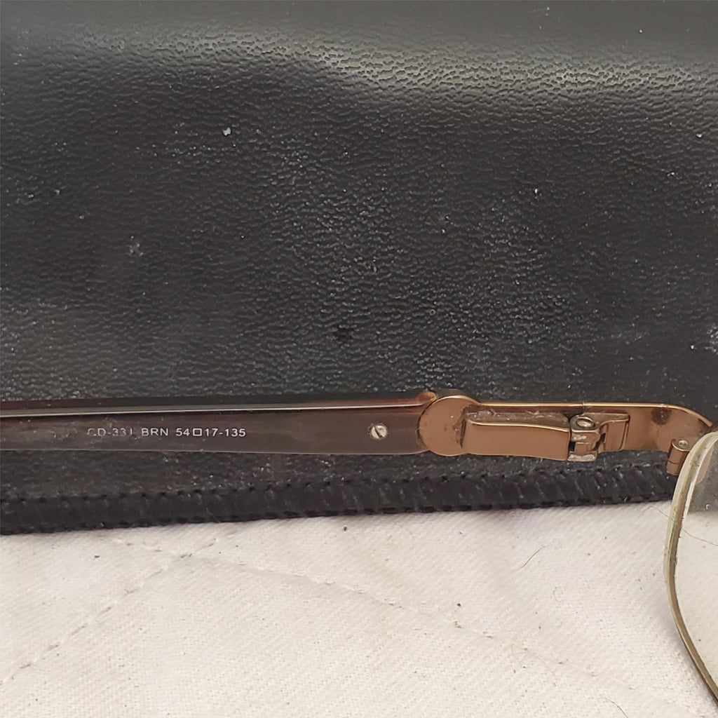 Catherine Deneuve CD-331 Gold Brown Eye glasses Frames with Case