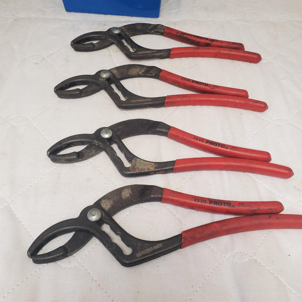 Lot of 4 Proto 253G Soft Jaw Cannon Plug Pliers LOT-314