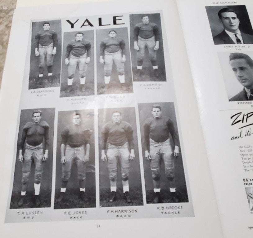 FOOTBALL Brown vs. Yale GAME Official Program November, 11 1939