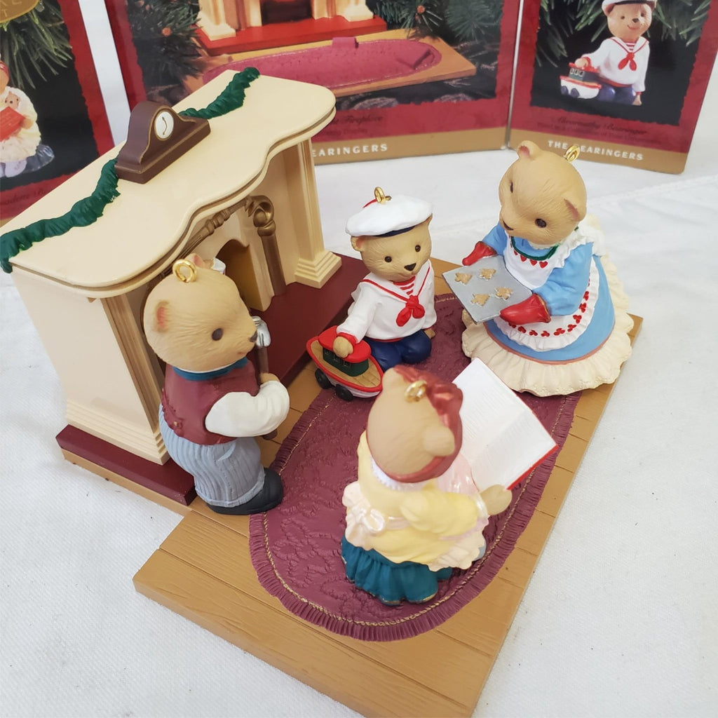 Lot of 5 Assorted Hallmark Keepsake Ornaments The Bearingers 1993