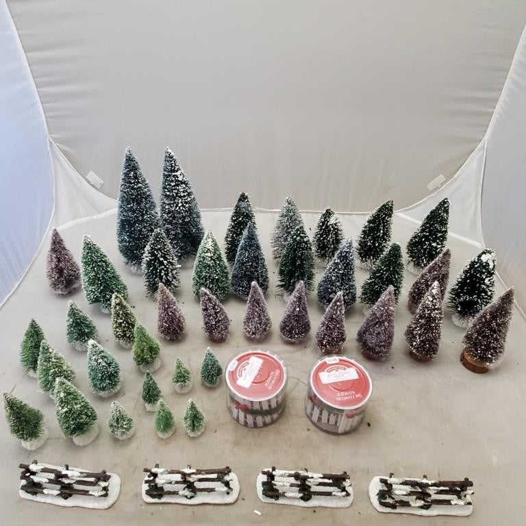 Holiday Time White Picket Fence 23.5" x 2" Christmas and Lot Christmas Tree