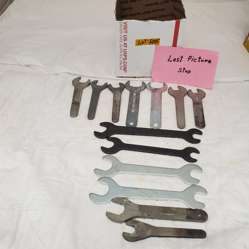 Lot of 13 Assorted Open End Spanner Wrenches Set LOT-805