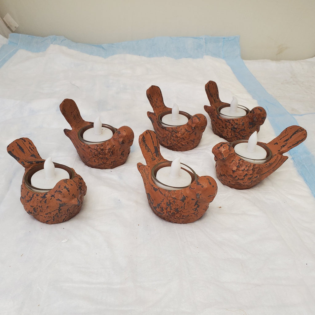 Decorative Bird Tea Light Holder Set and Napkin Holders