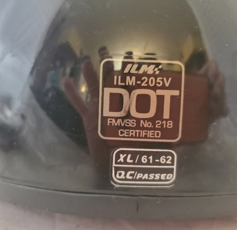 ILM-205V Half-Helmet Motorcycle Size XL Matte Black DOT Certified