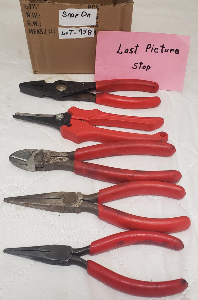 Lot of 5 Snap On Pliers Cutter Set LOT-578