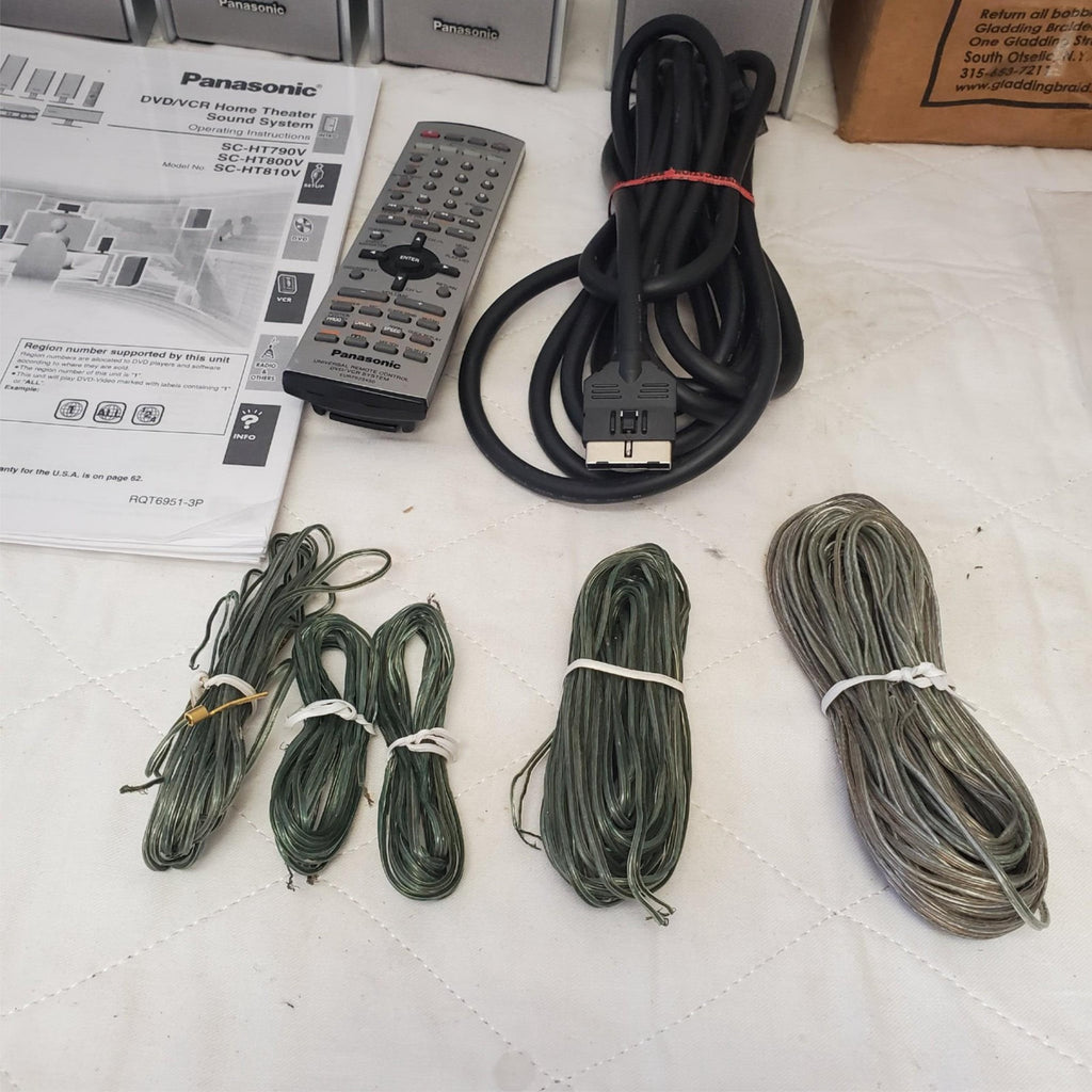 Panasonic Home Theatre Speakers with Wires & Remote