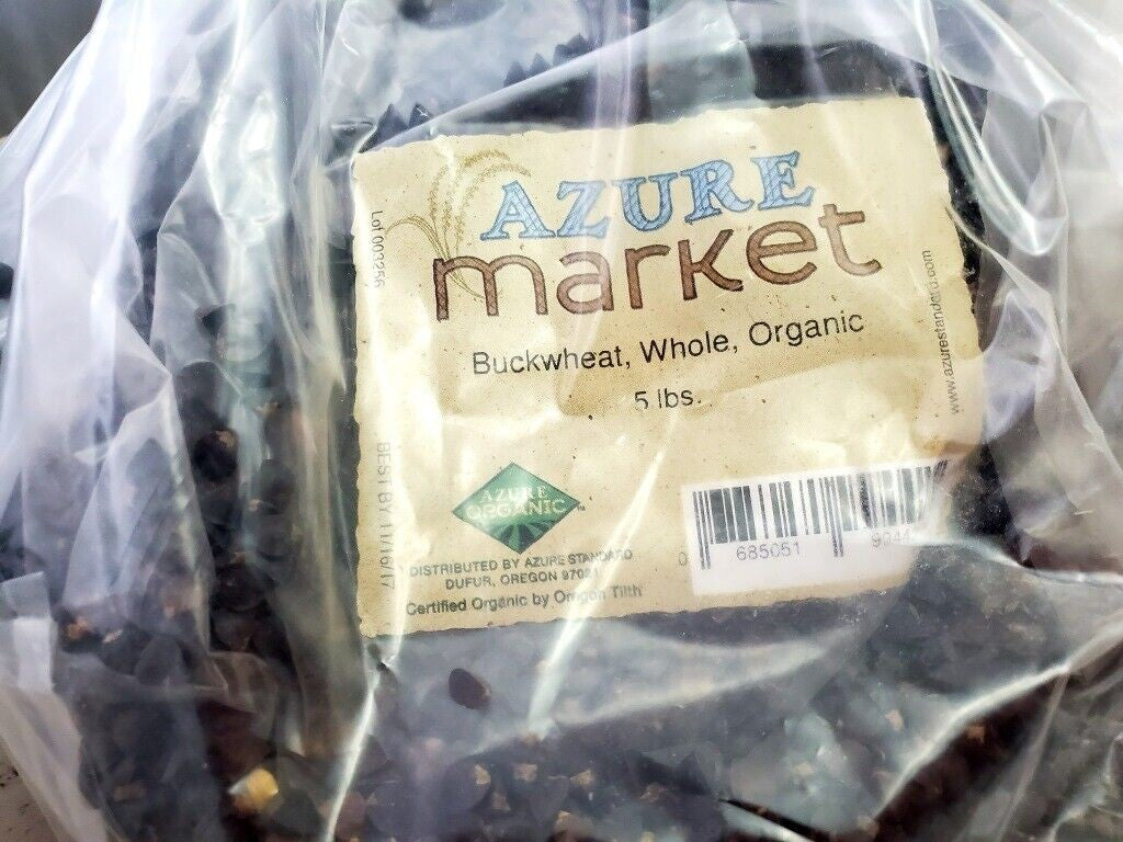 Three Azure Market All Natural Organic Buckwheat Whole Black Sesame Seeds 5 lbs.