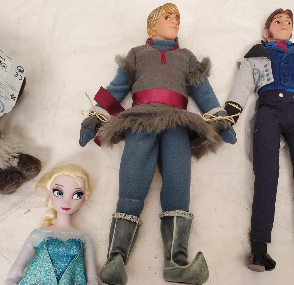 Disney Frozen Sven Anna Prince Hans Plush Reindeer Stuffed Animal & Olaf Figures