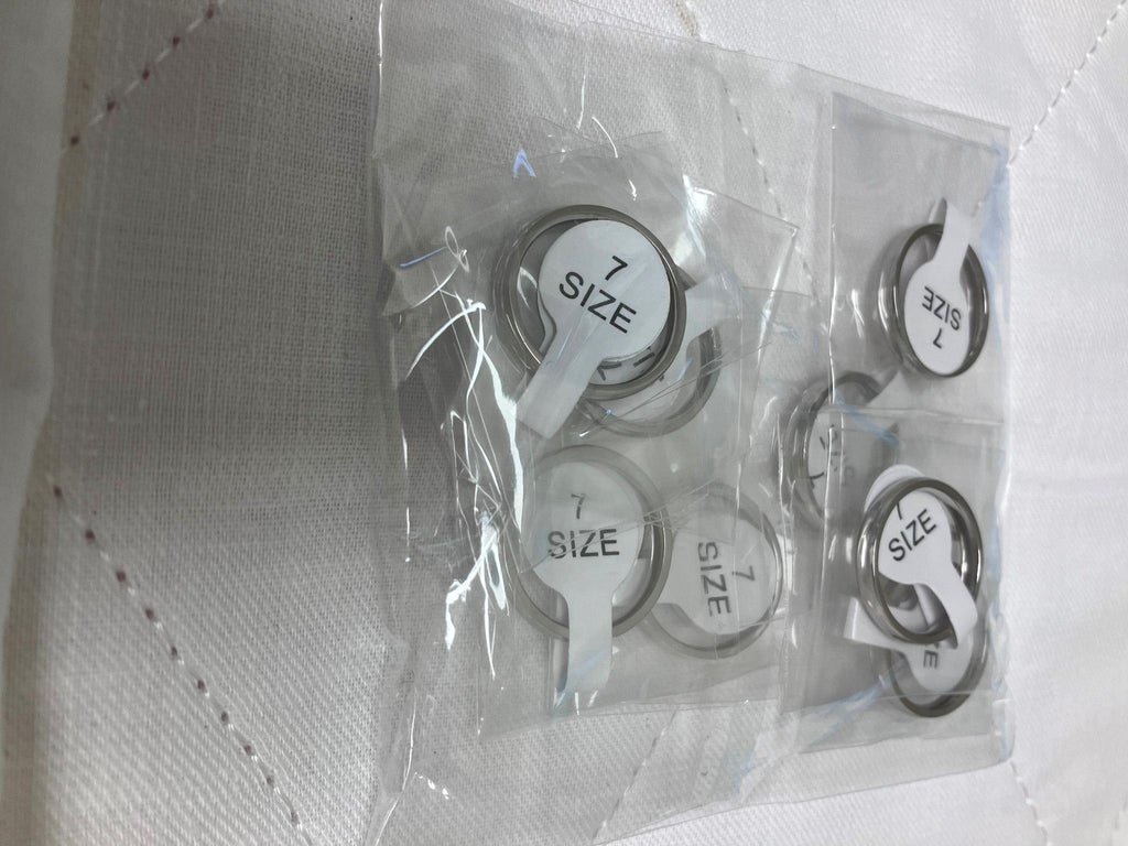 10 Polished Rounded Stainless Steel Blank Comfort Fit Rings Wholesale Lots