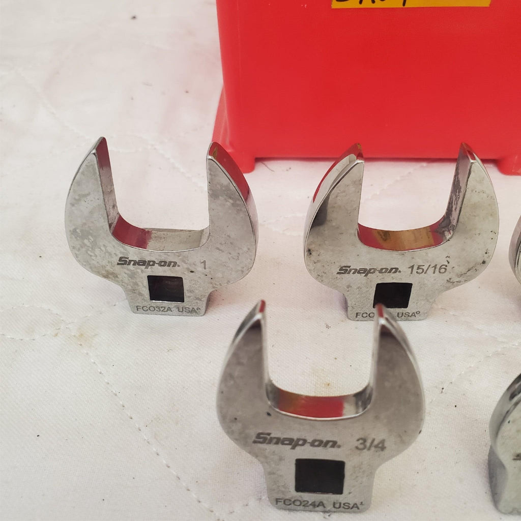 Lot of 6 Assorted Snap-On Drive SAE Open-End Crowfoot Wrench LOT 534