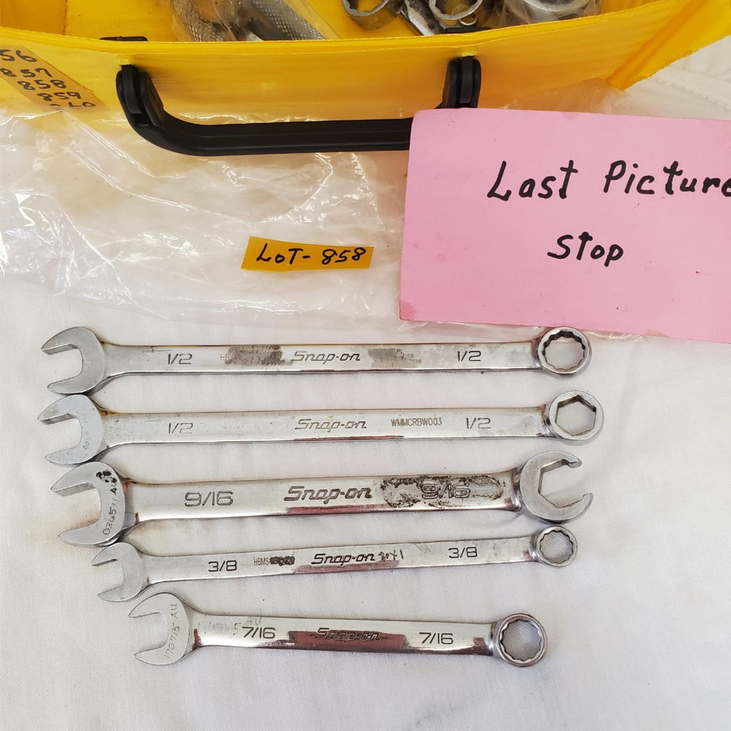 Lot of 5 Snap-On Combination Wrench Set LOT-858