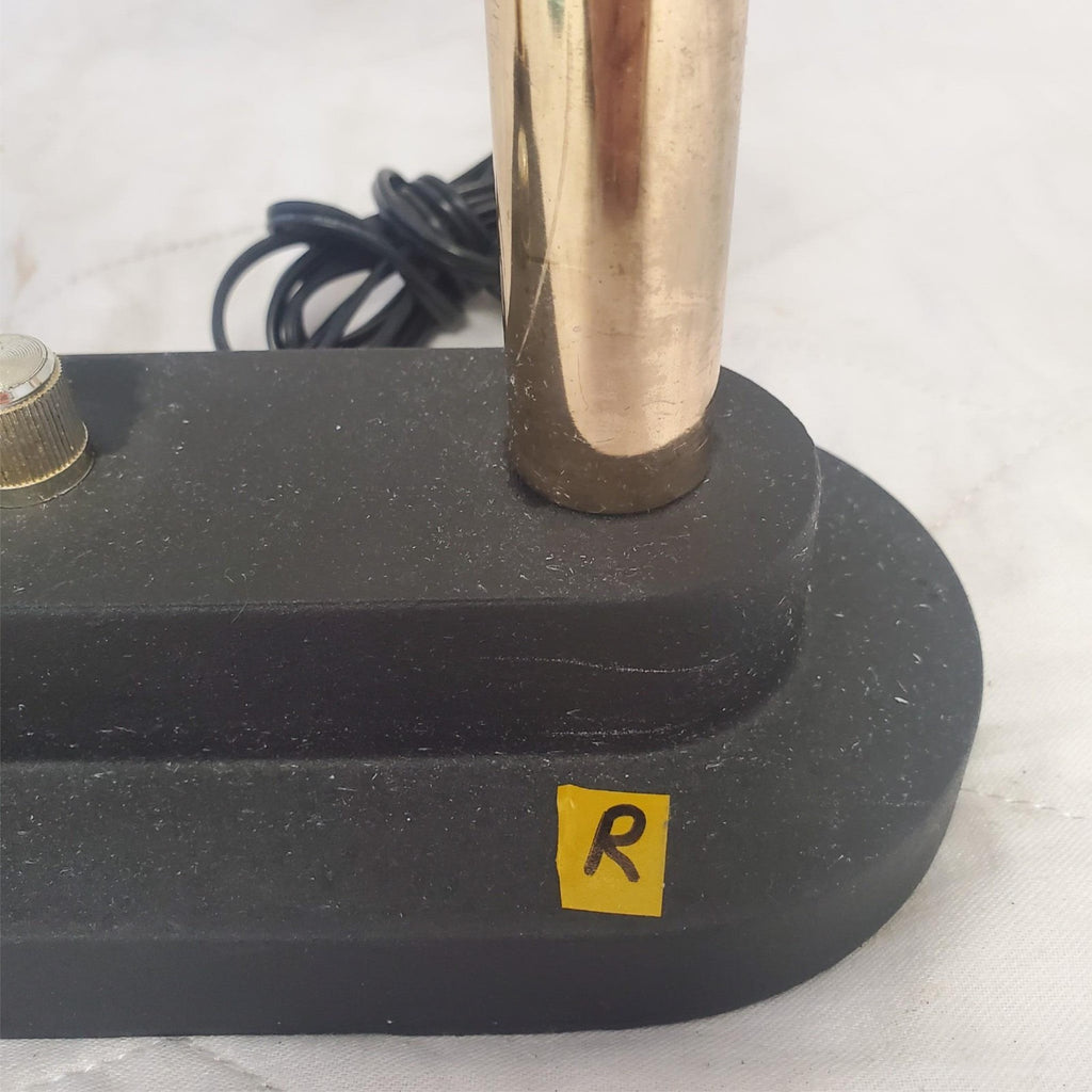 Vintage Portable Brass and Black Halogen Desk Lamp R