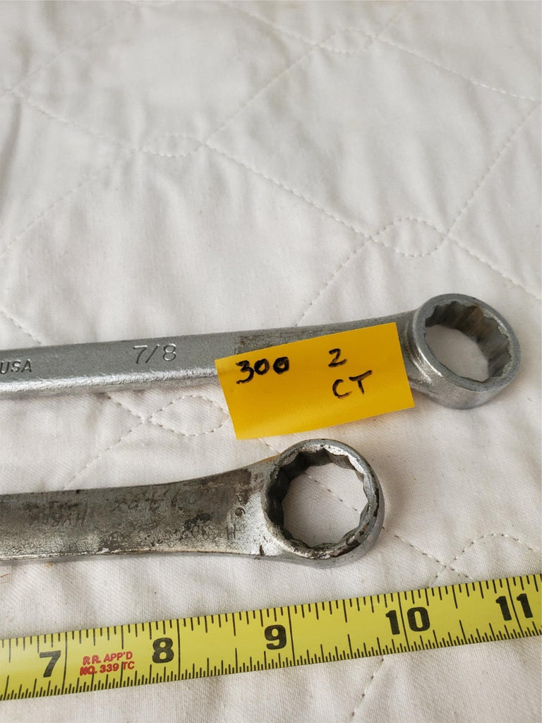 Set of 2 KAL USA Double-Ended Ring Wrench & Combination Wrench Tool LOT 300