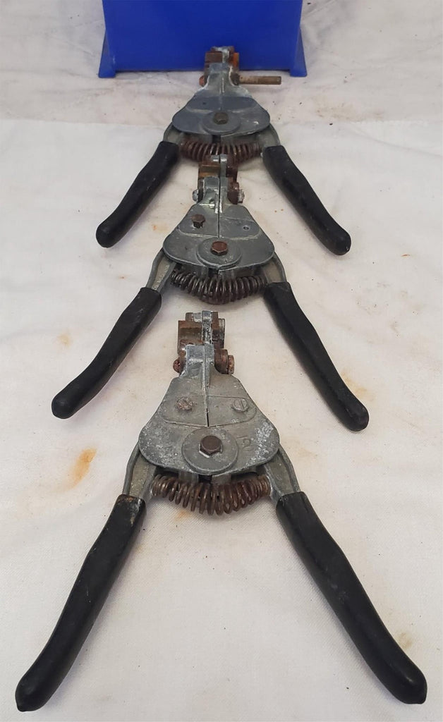 Lot of 3 Electrical Wire Stripper Spring-Loaded Tool LOT-138