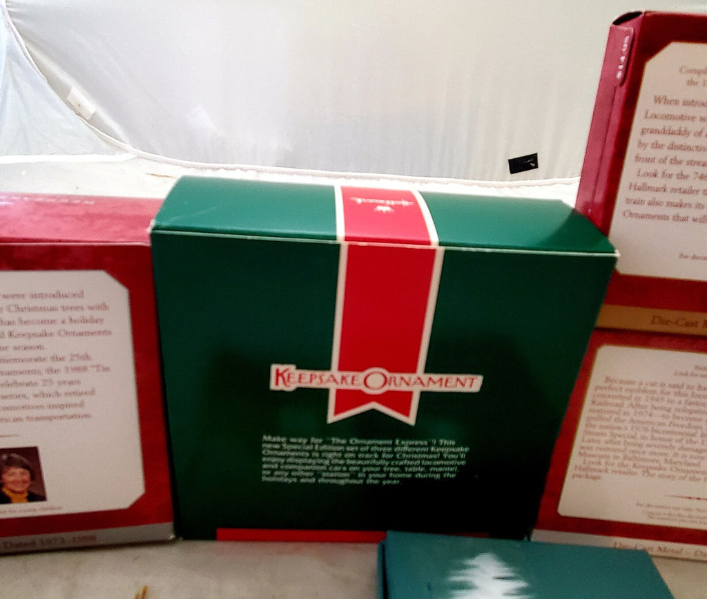 Hallmark Keepsake Tin Locomotive Trains, The Tender, Ornament Express Set of 3