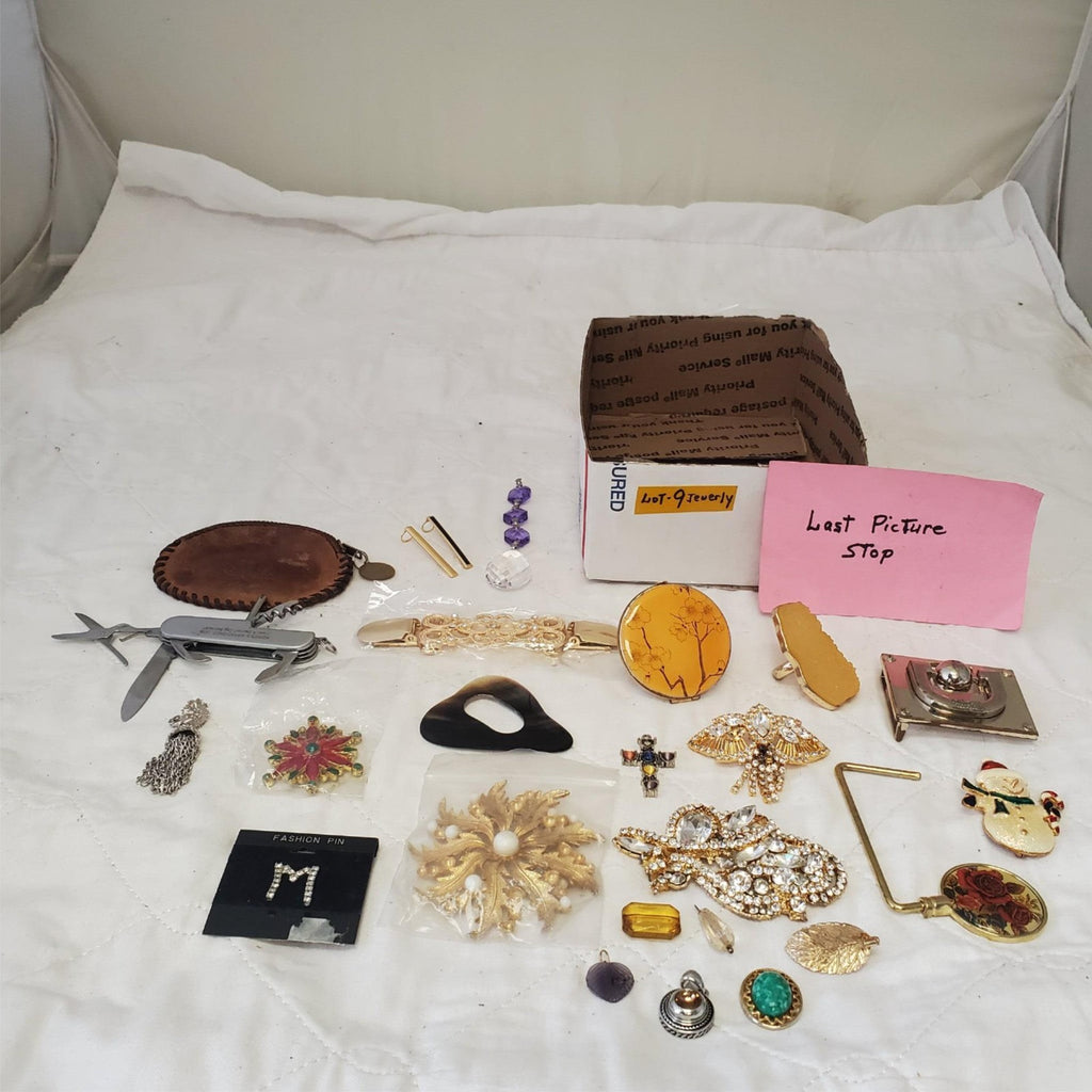 Lot of Assorted Various Brooch, Hair Clips, Pendent & Swiss Knife LOT-9