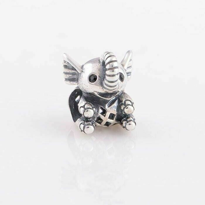 Openwork Elephant Sterling Silver European Charm