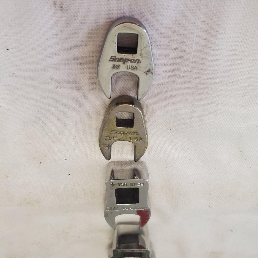 Lot of 6 Snap On Open-end Chrome Crowfoot Wrench LOT 445