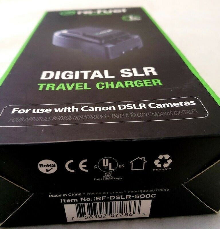 Used Digipower Re-Fuel Replacement Canon DSLR Charger Black Model# RF-DSLR-500C