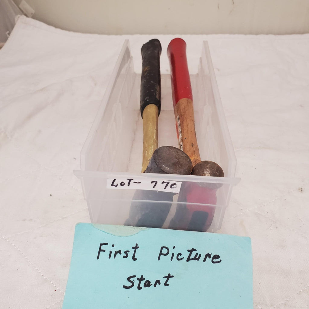 Lot of 2 Assorted Head Ball Pein Hammer with Wood Handle LOT-770