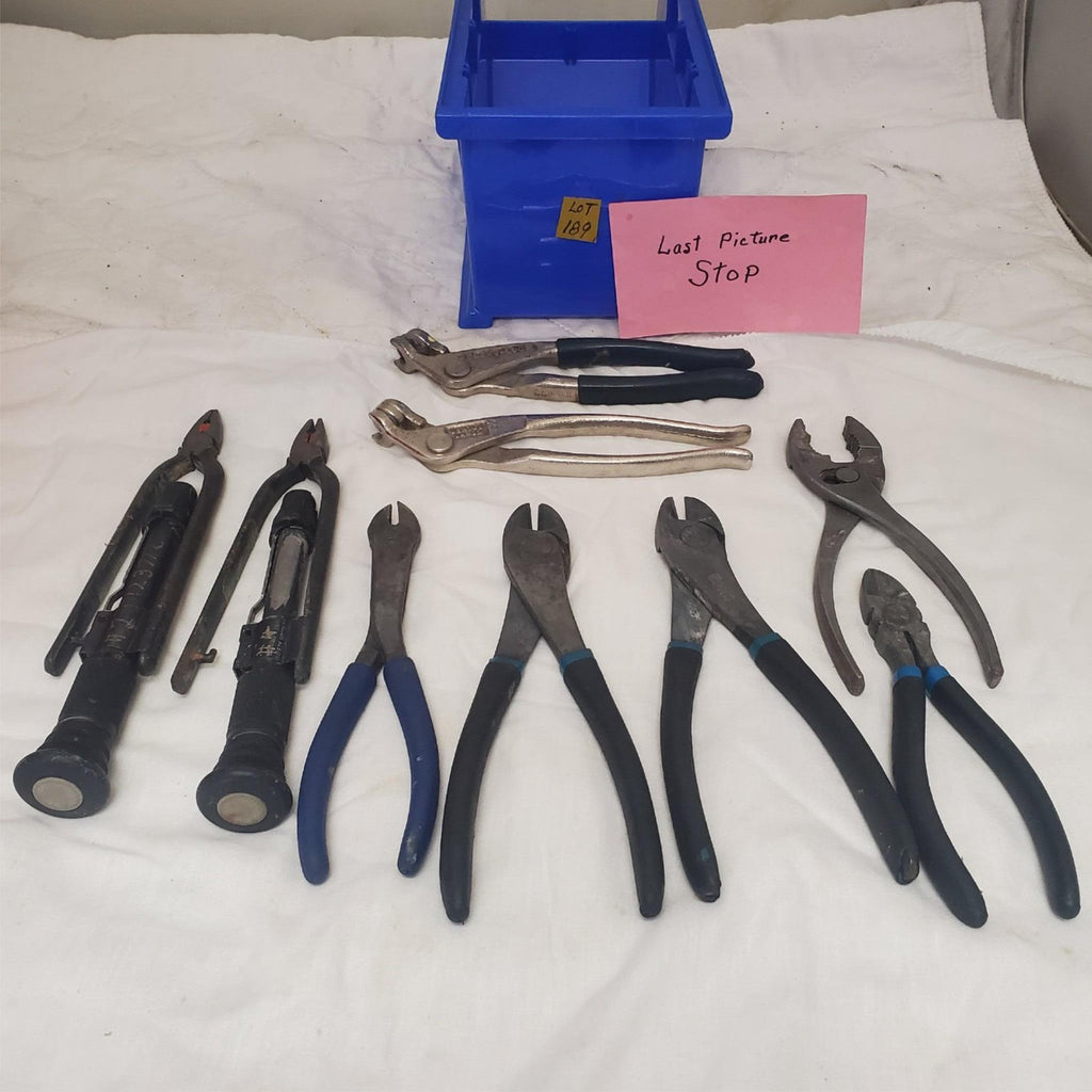 Lot of 9 Assorted Reversible Wire Twister, Heavy Duty Side Cutters Pliers LOT-18