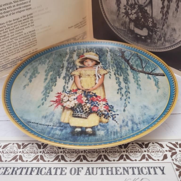 Vintage Edwin Knowles "Easter" Collector Plate. Jessie Willcox Smith