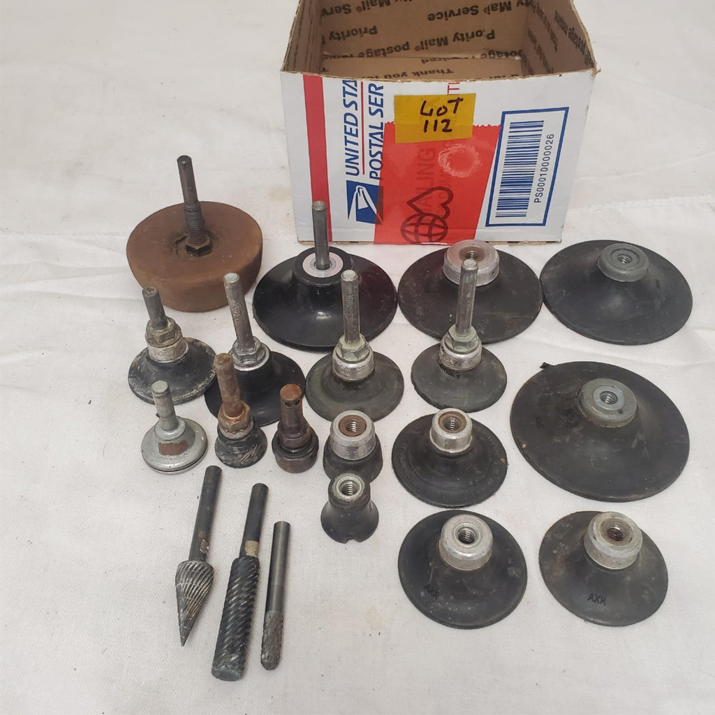 Lot of 20 Assorted Rotary carbide burrs, Backing Pad etc LOT-112