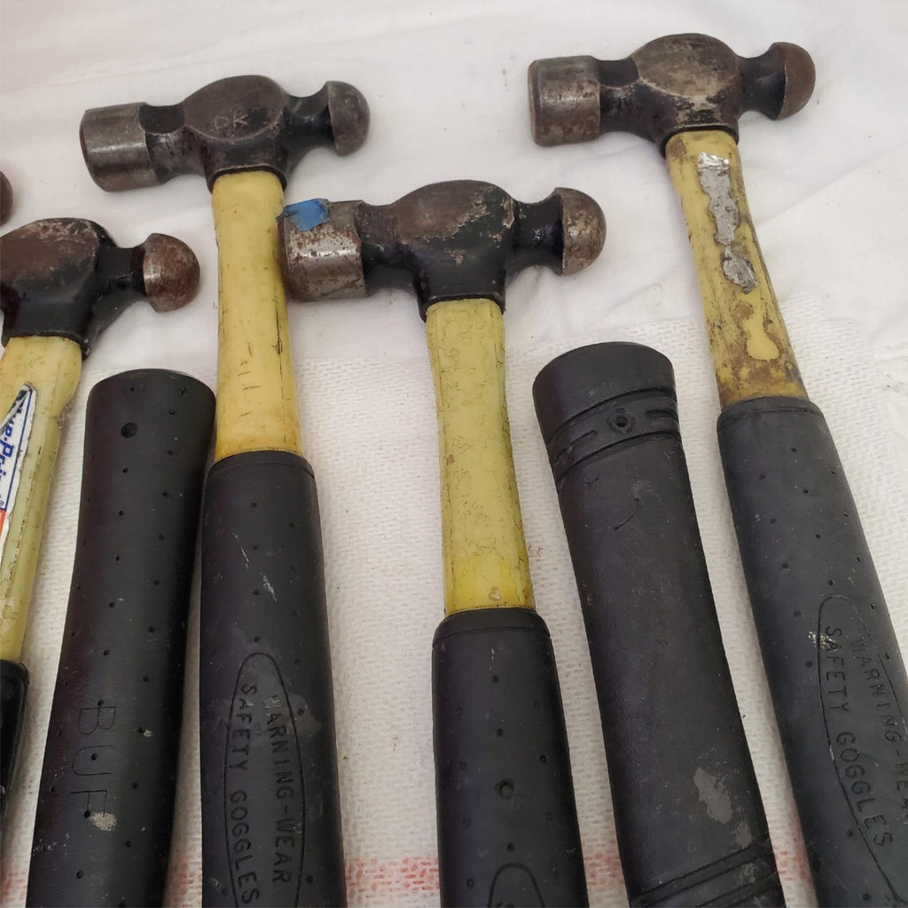 Lot of 7 Blue Point Ball Peen Hammers Fiberglass Handle LOT-404