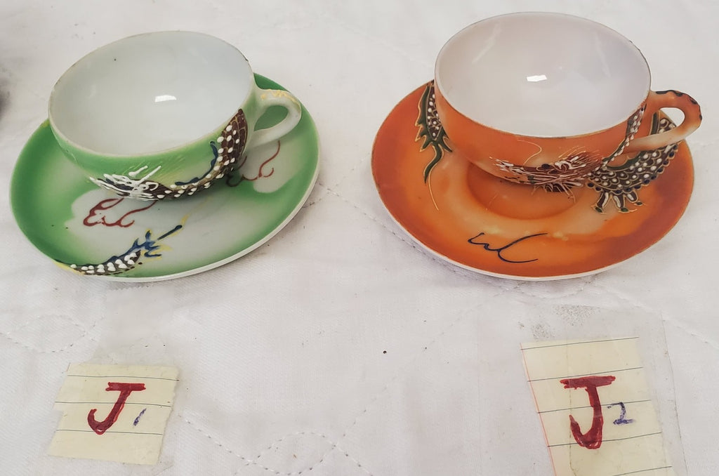 Lot of Vintage Niagara Falls Souvenir Japanese Style Miniature Cup Saucer & Vase